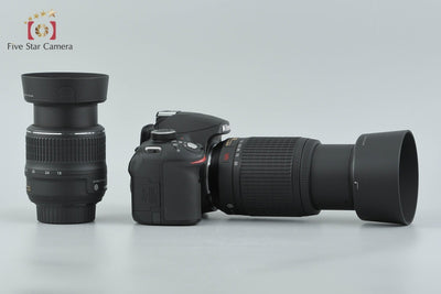 【中古】Nikon ニコン D3200 ダブルズームレンズキット ブラック シャッター回数僅少