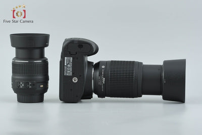 【中古】Nikon ニコン D3200 ダブルズームレンズキット ブラック シャッター回数僅少