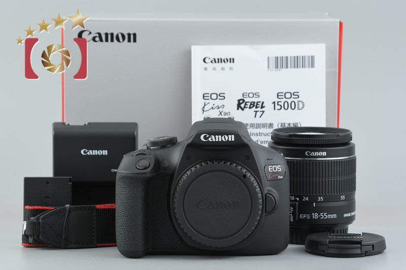 【中古】Canon キヤノン EOS Kiss X90 EF-S 18-55 IS II レンズキット シャッター回数僅少 元箱付き