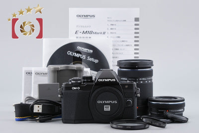 【中古】OLYMPUS オリンパス OM-D E-M10 Mark II EZ ダブルズームキット ブラック シャッター回数僅少