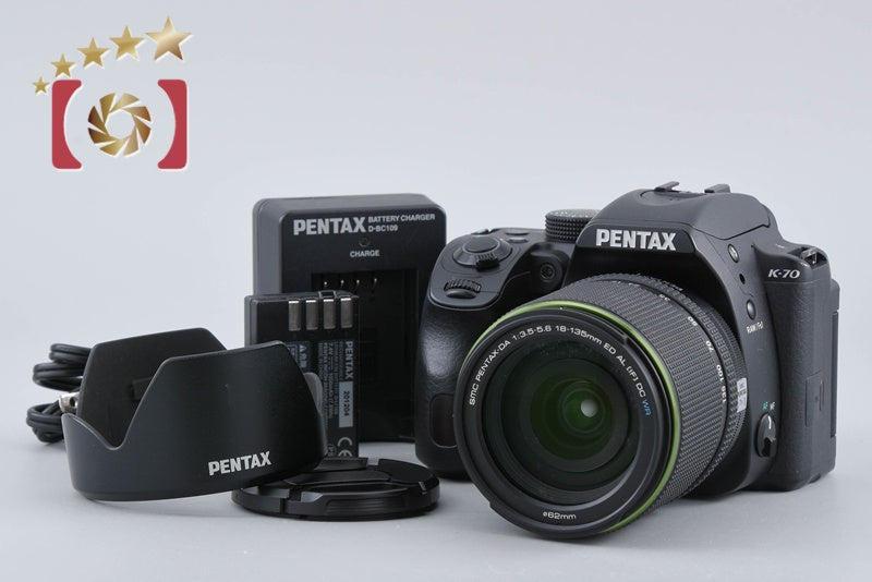 【中古】PENTAX ペンタックス K-70 18-135WR レンズキット ブラック