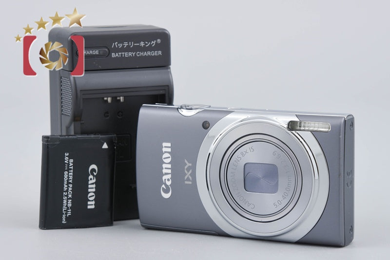 【中古】Canon キヤノン IXY 130 グレー コンパクトデジタルカメラ