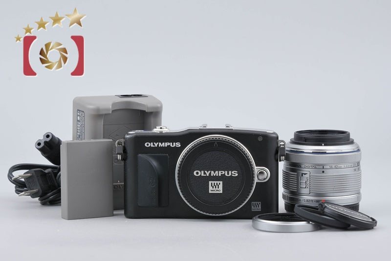 【中古】OLYMPUS オリンパス PEN mini E-PM1 14-42 レンズキット ブラック