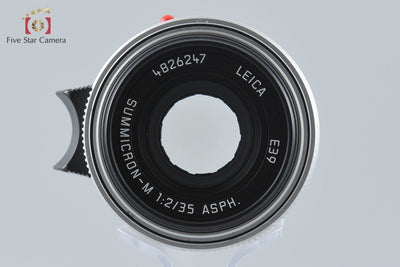 【中古】Leica ライカ SUMMICRON-M 35mm f/2 ASPH. E39 11674 シルバー