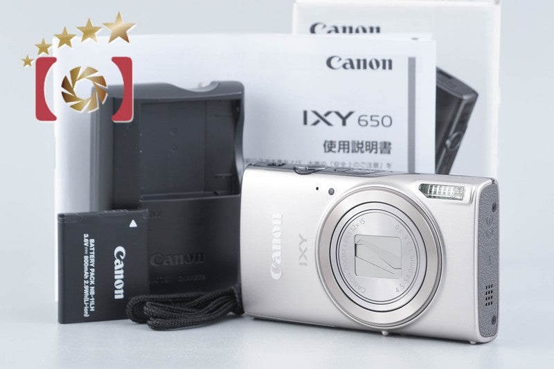 【中古】Canon キヤノン IXY 650 シルバー コンパクトデジタルカメラ 元箱付き