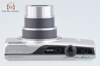 【中古】Canon キヤノン IXY 650 シルバー コンパクトデジタルカメラ 元箱付き