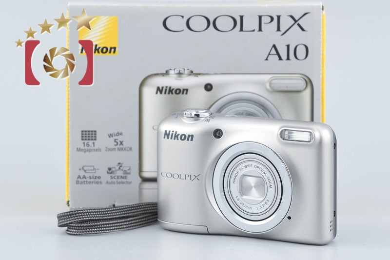 【中古】Nikon ニコン COOLPIX A10 シルバー コンパクトデジタルカメラ 元箱付き