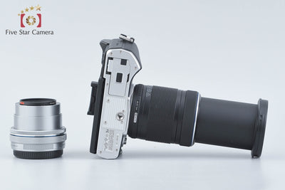 【中古】OLYMPUS オリンパス OM-D E-M10 Mark III EZ ダブルズームキット シルバー 元箱付き