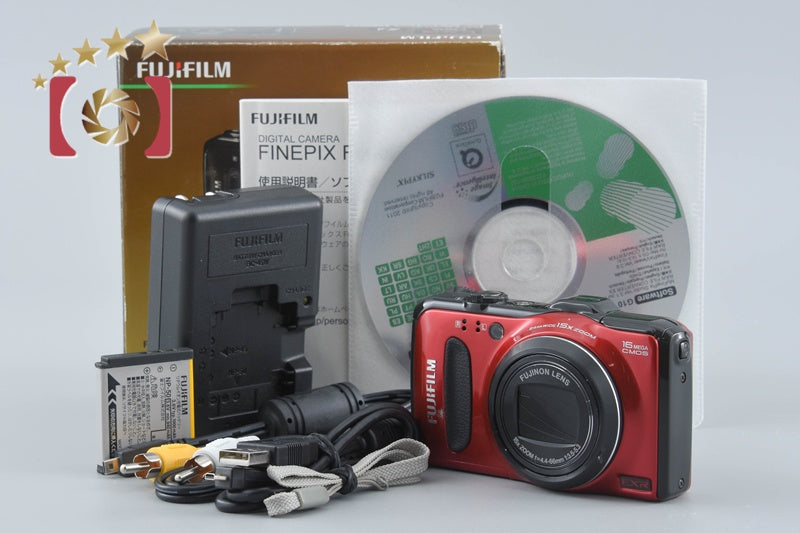 【中古】FUJIFILM 富士フイルム FINEPIX F600EXR レッド コンパクトデジタルカメラ 元箱付き