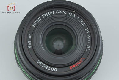 【中古】PENTAX ペンタックス SMC DA 21mm f/3.2 AL Limited ブラック 元箱付き