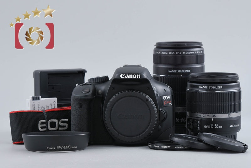 【中古】Canon キヤノン EOS Kiss X4 ダブルズームキット シャッター回数僅少