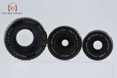 【中古】PENTAX ペンタックス 110 18mm f/2.8 + 24mm f/2.8 + 50mm f/2.8