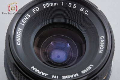 【中古】Canon キヤノン FD 28mm f/3.5 S.C.
