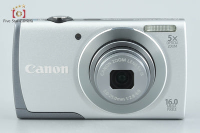 【中古】Canon キヤノン PowerShot A3500 IS シルバー コンパクトデジタルカメラ 元箱付き