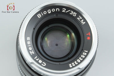 【中古】Carl Zeiss カールツァイス Biogon 35mm f/2 ZM T* ブラック ライカMマウント用