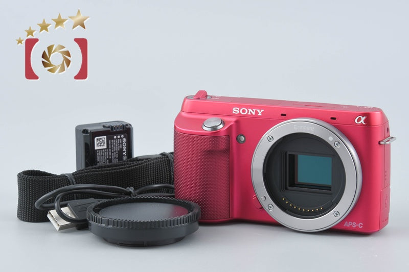 【中古】SONY ソニー α NEX-F3 ピンク ミラーレス一眼カメラ