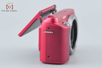 【中古】SONY ソニー α NEX-F3 ピンク ミラーレス一眼カメラ