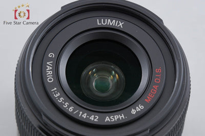 【中古】Panasonic パナソニック LUMIX G VARIO 14-42mm f/3.5-5.6 ASPH. MEGA O.I.S. H-FS1442A ブラック