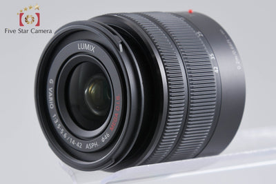 【中古】Panasonic パナソニック LUMIX G VARIO 14-42mm f/3.5-5.6 ASPH. MEGA O.I.S. H-FS1442A ブラック