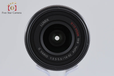 【中古】Panasonic パナソニック LUMIX G VARIO 14-42mm f/3.5-5.6 ASPH. MEGA O.I.S. H-FS1442A ブラック