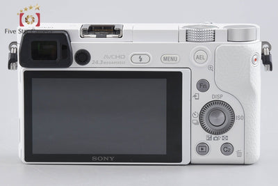 【中古】SONY ソニー α6000 ILCE-6000 ホワイト パワーズームレンズキット シャッター回数僅少 多言語対応