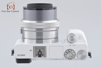 【中古】SONY ソニー α6000 ILCE-6000 ホワイト パワーズームレンズキット シャッター回数僅少 多言語対応