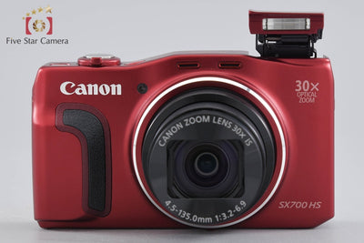 【中古】Canon キヤノン PowerShot SX700 HS レッド コンパクトデジタルカメラ 元箱付き