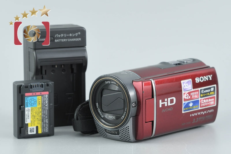 【中古】SONY ソニー ハンディカム HDR-CX180 レッド ビデオカメラ