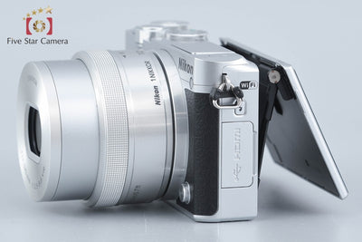 【中古】Nikon ニコン 1 J5 シルバー 標準パワーズームキット シャッター回数僅少 元箱付き