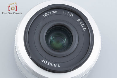 【中古】Nikon ニコン 1 NIKKOR 18.5mm f/1.8 シルバー 元箱付き