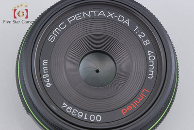 【中古】PENTAX ペンタックス SMC DA 40mm f/2.8 Limited ブラック 元箱付き