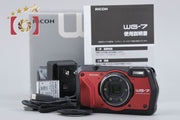 【中古】RICOH リコー PENTAX ペンタックス WG-7 レッド 防水アクションカメラ シャッター回数僅少 元箱付き