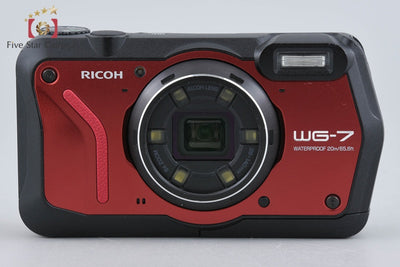 【中古】RICOH リコー PENTAX ペンタックス WG-7 レッド 防水アクションカメラ シャッター回数僅少 元箱付き