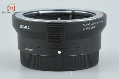 【中古】SIGMA シグマ マウントコンバーター MC-11 Canon EF-E用 Canon EF → ソニーEマウント 元箱付き