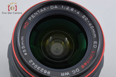 【中古】PENTAX ペンタックス HD DA 20-40mm f/2.8-4 ED Limited DC WR ブラック 元箱付き