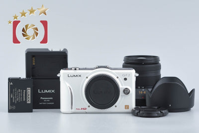 【中古】Panasonic パナソニック LUMIX DMC-GF2 ホワイト + LUMIX G VARIO 14-42mm f/3.5-5.6 ASPH. MEGA O.I.S. H-FS014042