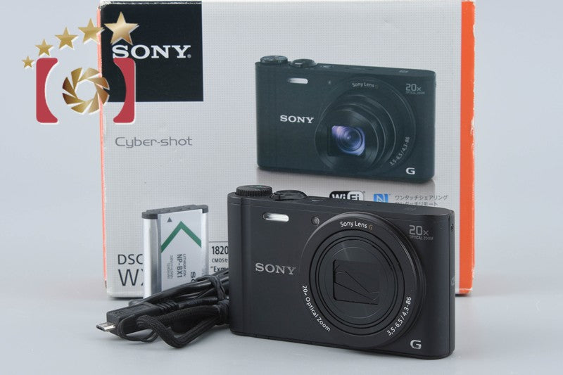 【中古】SONY ソニー Cyber-shot DSC-WX350 ブラック コンパクトデジタルカメラ 元箱付き 多言語対応