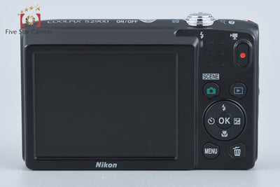 【中古】Nikon ニコン COOLPIX S2900 レッド コンパクトデジタルカメラ 元箱付き