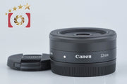 【中古】Canon キヤノン EF-M 22mm f/2 STM ブラック