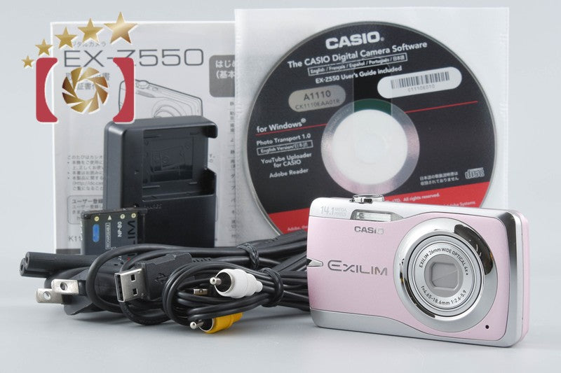 【中古】Casio カシオ EXILIM EX-Z550 ピンク コンパクトデジタルカメラ