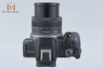【中古】Canon キヤノン EOS R50 RF-S 18-45 IS STM レンズキット ブラック シャッター回数僅少 元箱付き