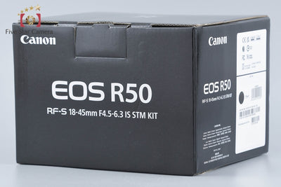 【中古】Canon キヤノン EOS R50 RF-S 18-45 IS STM レンズキット ブラック シャッター回数僅少 元箱付き