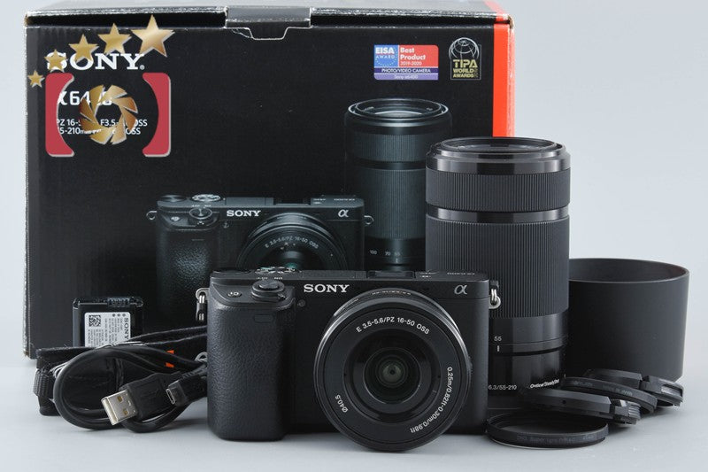 【中古】SONY ソニー α6400 ILCE-6400 ダブルズームレンズキット ブラック シャッター回数僅少 元箱付き 多言語対応