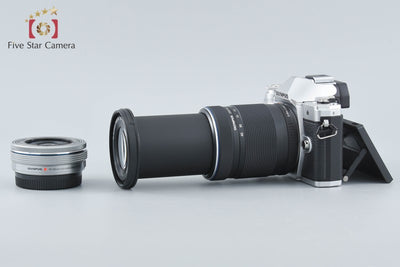 【中古】OLYMPUS オリンパス OM-D E-M10 Mark III EZ ダブルズームキット シルバー シャッター回数僅少 元箱付き