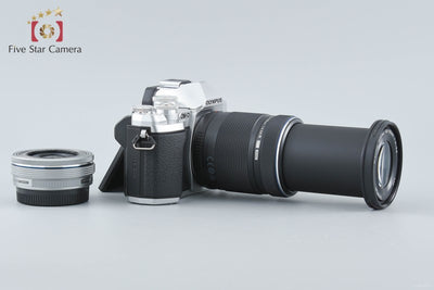 【中古】OLYMPUS オリンパス OM-D E-M10 Mark III EZ ダブルズームキット シルバー シャッター回数僅少 元箱付き
