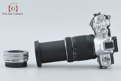【中古】OLYMPUS オリンパス OM-D E-M10 Mark III EZ ダブルズームキット シルバー シャッター回数僅少 元箱付き
