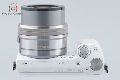 【中古】SONY ソニー α NEX-5T ホワイト パワーズームレンズキット シャッター回数僅少 多言語対応