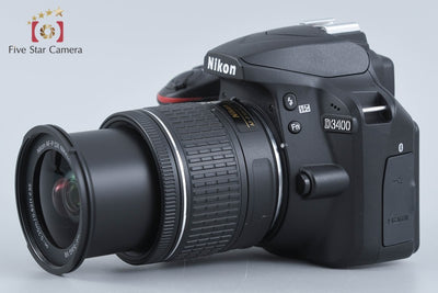 【中古】Nikon ニコン D3400 18-55 VR レンズキット ブラック シャッター回数僅少