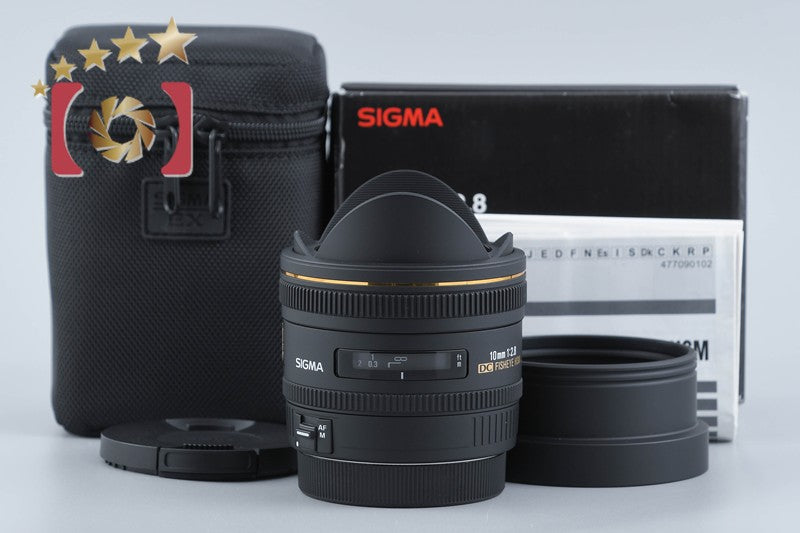 【中古】SIGMA シグマ 10mm f/2.8 EX DC FISHEYE HSM キヤノン用 元箱付き