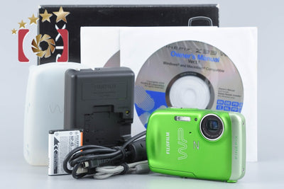 【中古】FUJIFILM 富士フイルム FINEPIX Z33WP グリーン コンパクトデジタルカメラ 元箱付き